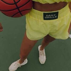 Daily Drills Bright Yellow Athletic Shorts